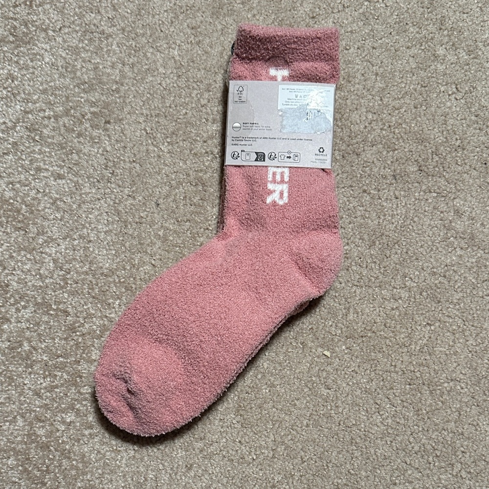 Hunter Soft Pink and White Casual Socks - Picture 2 of 4